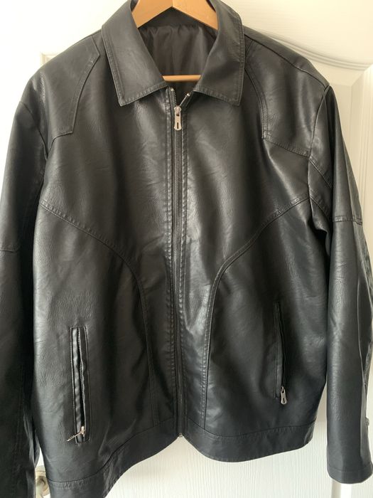 Кожено мъжко яке голям размер xxl