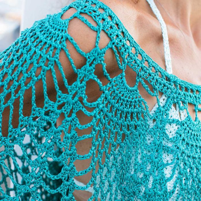 Рокля Наметка за специален повод, парти или плаж в златно или тюркоаз