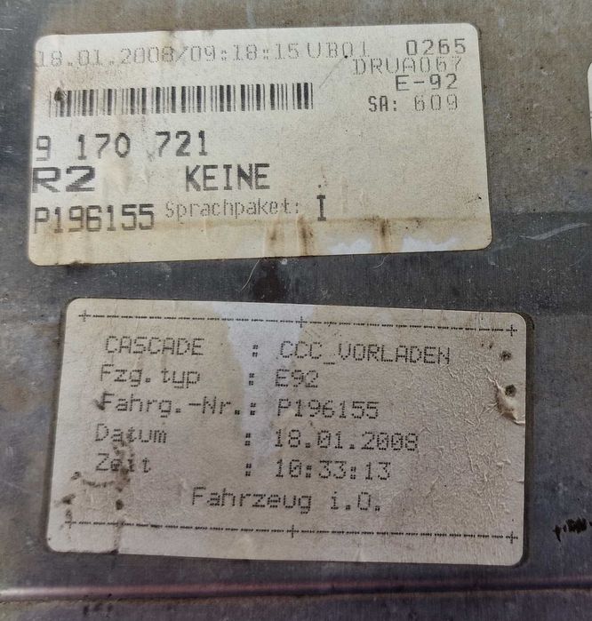 CCC Модул Навигация CD DVD Radio BMW E90 E91 E92 E9x 9 170 721