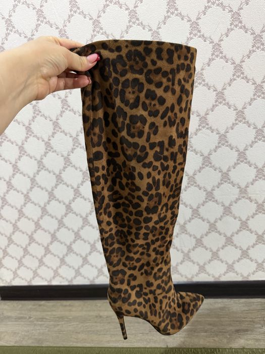 Ботфорты новые леопард