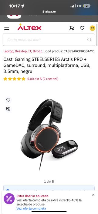 Casti Gaming STEELSERIES Arctis PRO + GameDAC
