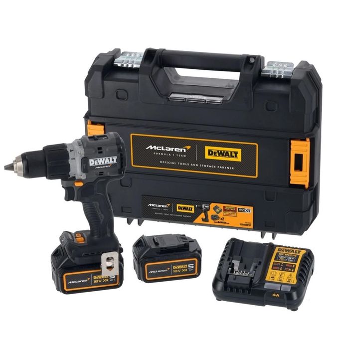 Editie Limitata DeWalt McLaren Autofiletanta cu Percutie  DCD85 5AH Incarcator  Valiza TSTACK