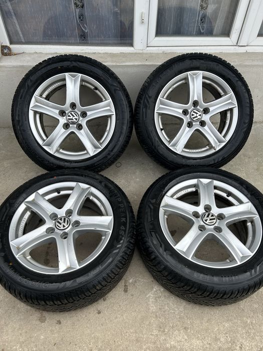 jante originale VW + anvelope iarnă – stare foarte bună!