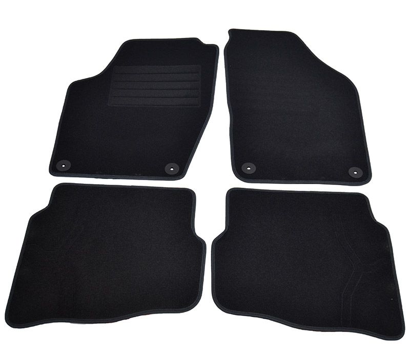 Covorase mocheta VW Polo 3/5usi (modelul 9N) 11/2001-8/2009 Negru, set de 4 bucati