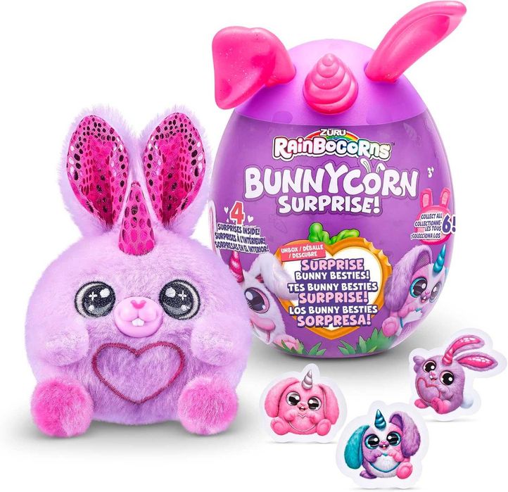 Плюшена играчка Зайче Bon Bon с изненади Zuru Rainbocorns
