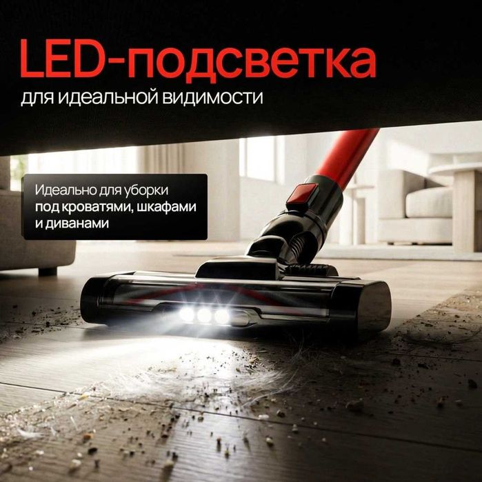 Пылесос вертикальный беспроводной Larento Supreme, новый, гарантия