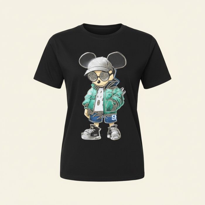 Tricou bumbac, imprimeu pietre, marimi S,M,L