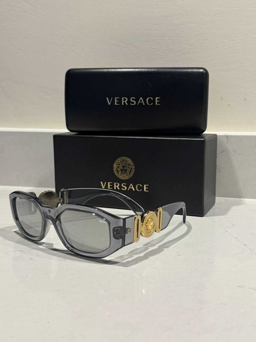 Ochelari de soare VERSACE - unisex, transparent grey (gri transparent)