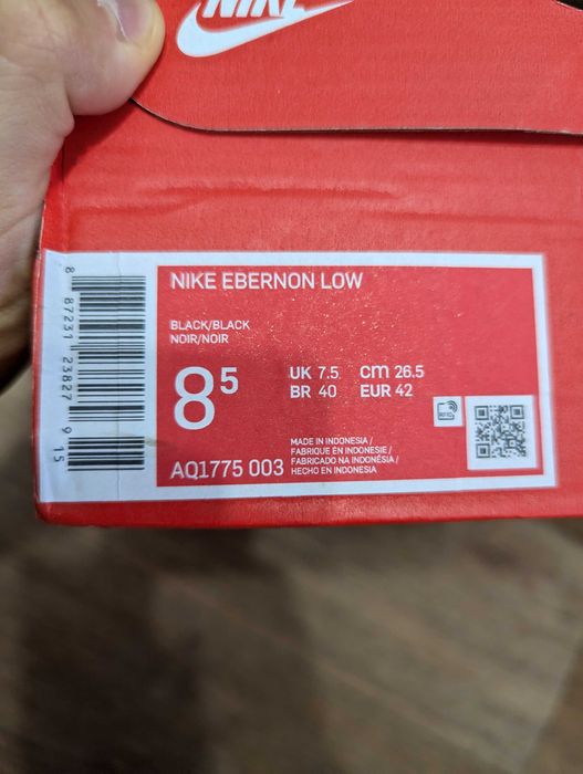 Nike Ebernon Low RU 42, US 8,5