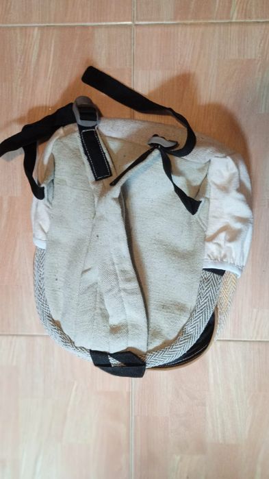 Rucsac dama cu desen elefant, material canepa/bumbac, Nepal