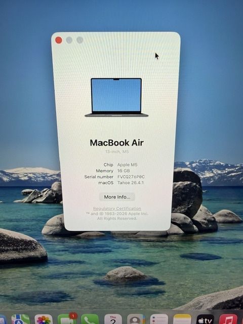 НА 5 ЦИКЪЛА MacBook Air M5 16GB memory, 512GB storage