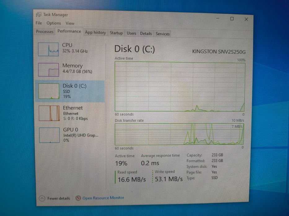 Mini PC Gigabyte Brix BRi3H-10110 i3-10110U 8GB  DDR4 256GB NVme