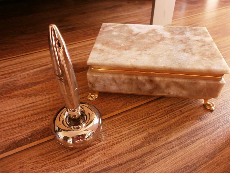 Лукс Аксесоар за Бюро Химикалка Магнитна Хром Никел