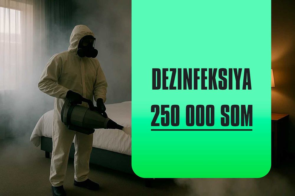 Dezinfeksiya klapa, tarakan | Дезинфекция от насекомых змей крыс мышей