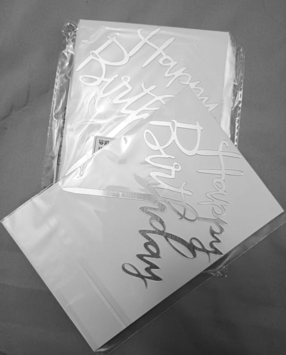 10 броя сребрист Топер за торта