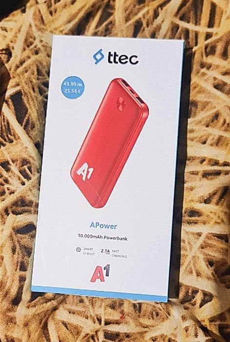 Външна батерия TTEC APower 10 000mAh  / НОВА  /