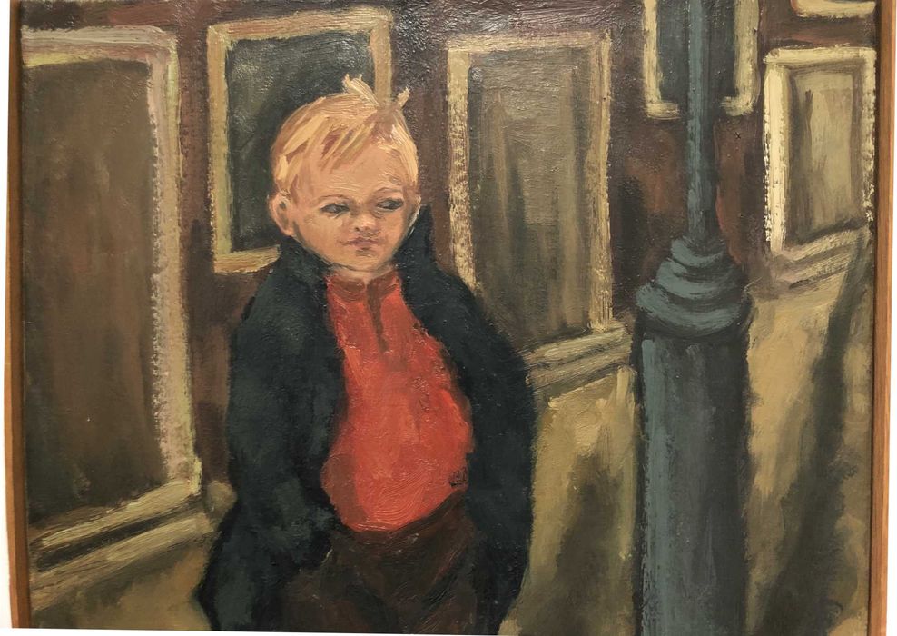 картина, гаврош, масло, антика, момче, art, маслени бои, изкуство