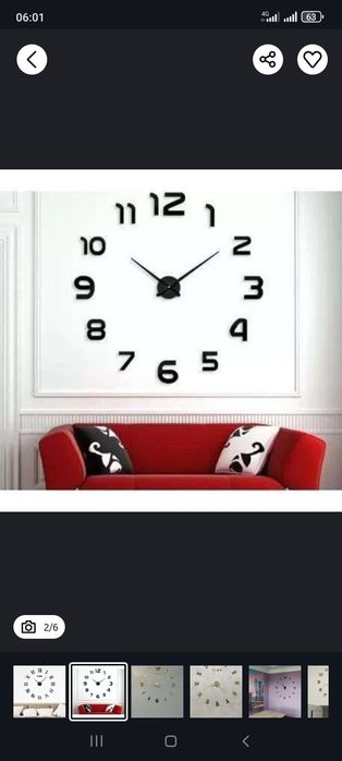 Настенные часы 3Д 
гарантия на механизм 6 месяца 
. Размеры от 0,60 до