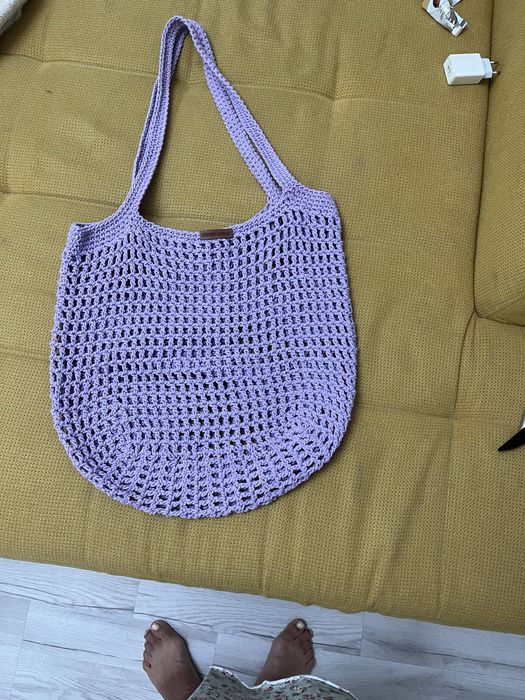 Продам сумку-авоську сиреневую вязанную