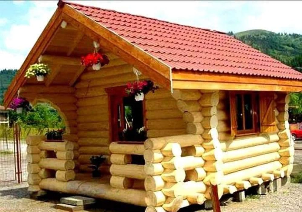 Vand Casuta de gradina, Cabana din lemn rotund ,bustean