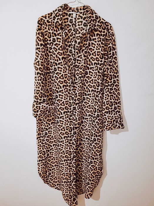 Rochie tip camasa-animal print