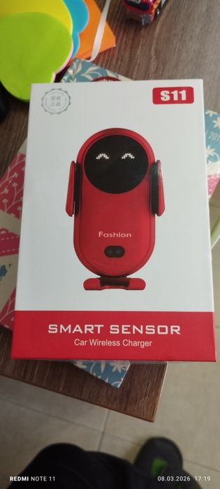 Стойка за телефон за кола черна