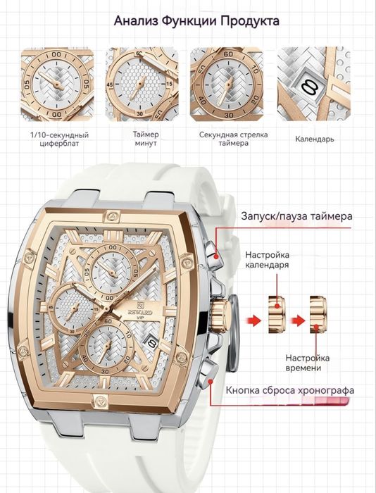 Часы Reward Vip white