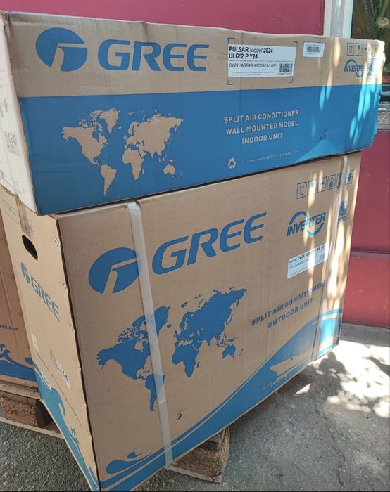 Aer conditionat Gree Pulsar GWH12AGBXB-K6DNA1A, 12000 BTU, A++/A+, Wi-Fi, Inverter, Cold Plasma+Kit instalare inclus, Alb
