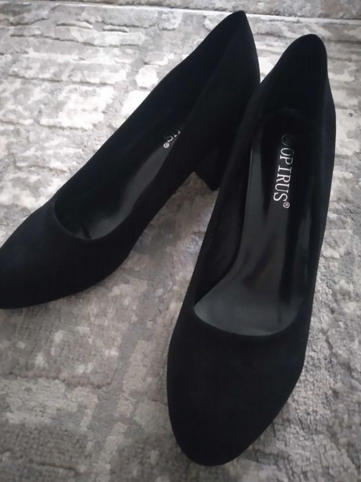 Туфли черные замш