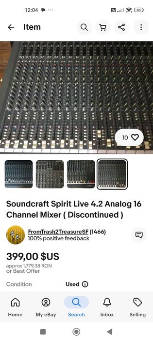 Mixer legendar vintage colecție SOUNDCRAFT