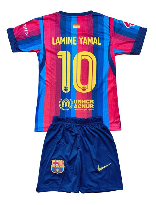 Детски футболен екип Барселона Ямал комплект Barcelona тениска Yamal