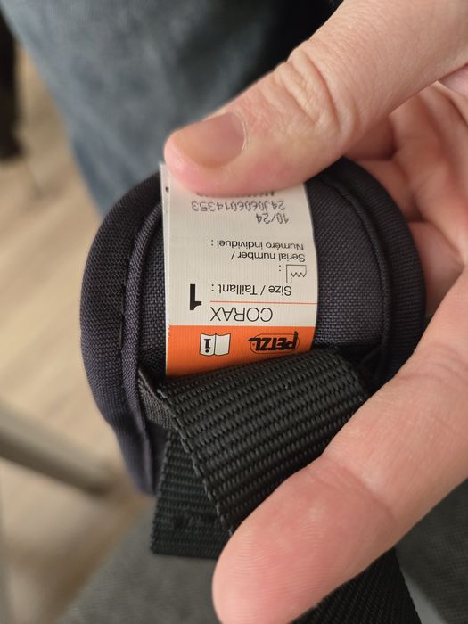 Седалка petzl corax черно/сива размер 1 (Xs-L)