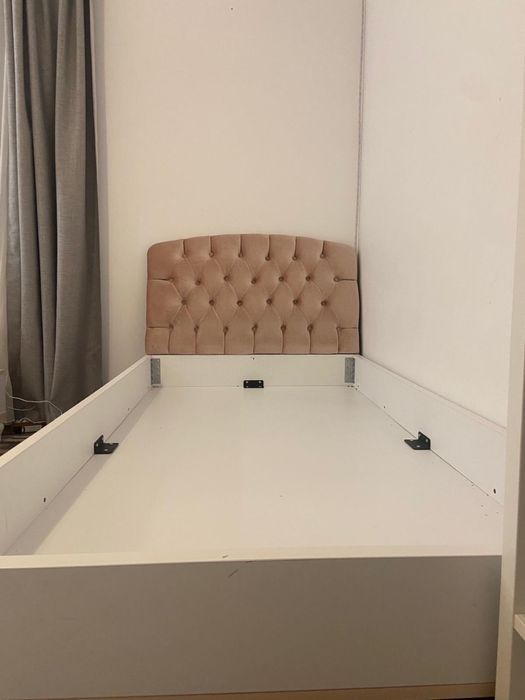 Pat de copii/adolescenți roz prafuit Mobexpert