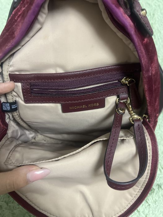 Мини-рюкзак Michael Kors, бордовый бархат