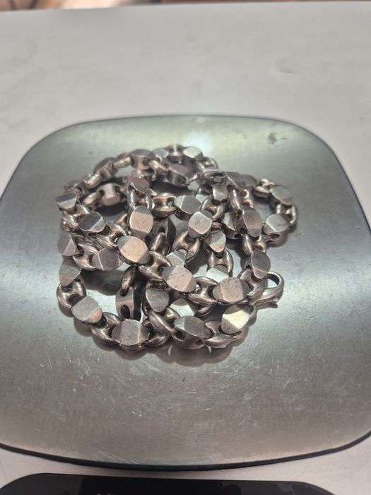 Трос серебро с браслетом