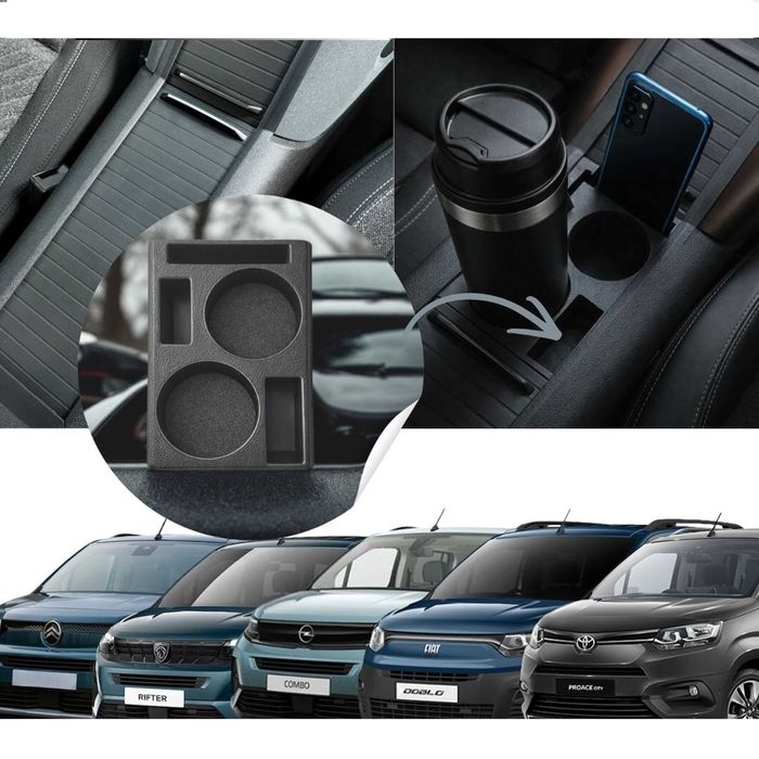 органайзер поставки за чаши за Rifter Proace City Combo Doblo Berlingo