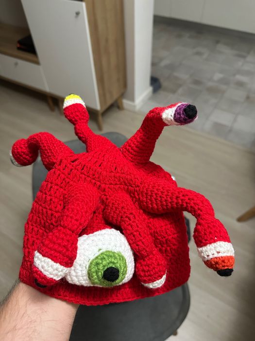 Căciulă tricotată Caracatiță Octopus costum carnaval petrecere
