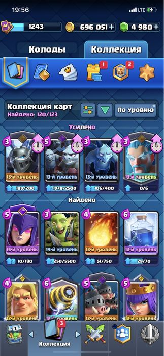 продается аккаунт клеш рояль