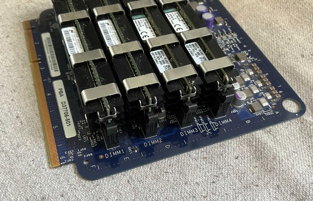 Apple Mac Pro RAM riser card 16GB FB-DIMM ECC DDR2 complet