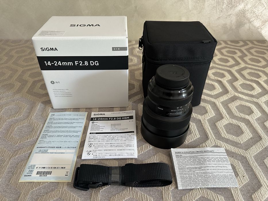 Sigma 14-24mm f/2.8 DG HSM Art (Montură Nikon F) – ca nou, 2 luni utilizare