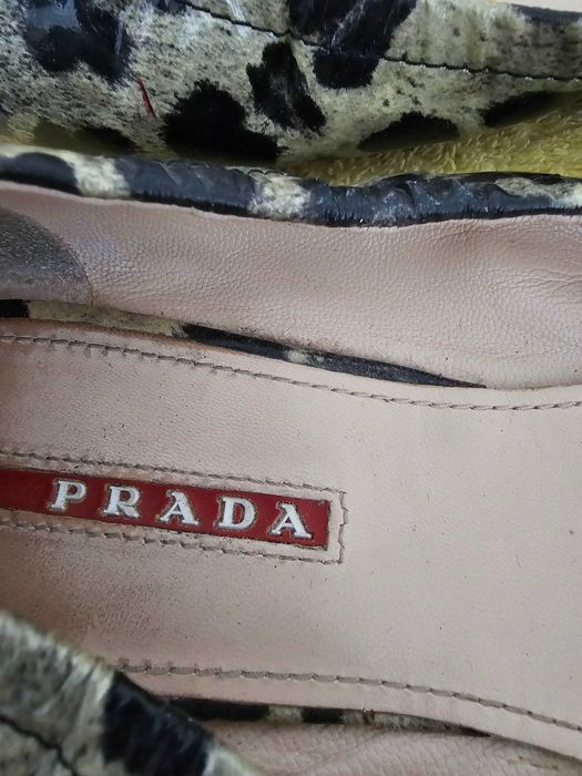Balerini Prada din piele lăcuită