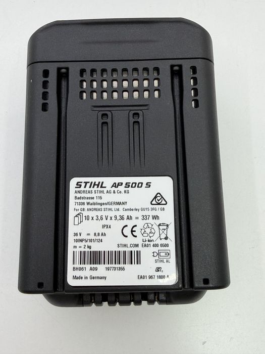 Baterie litiu-ion STIHL AP 500 S – NOUĂ – 36V, 8,8Ah, 337Wh