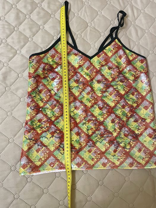 Цветен потник с пайети