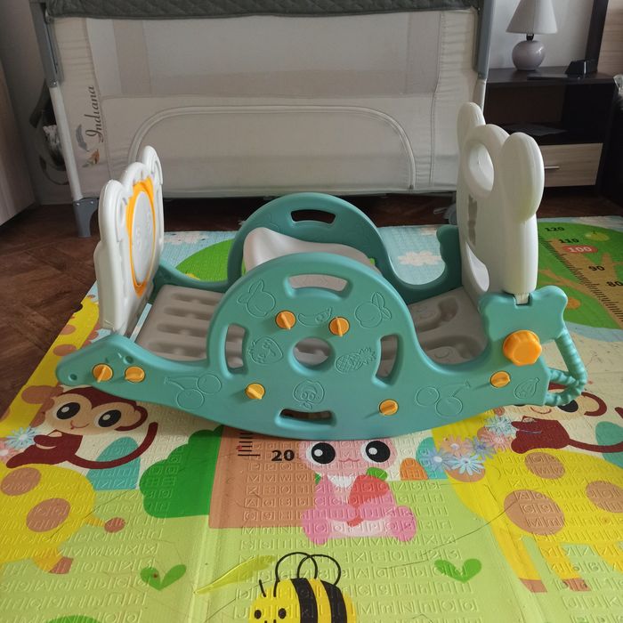 Детска люлка,пързалка и баскетболен кош 3 в 1