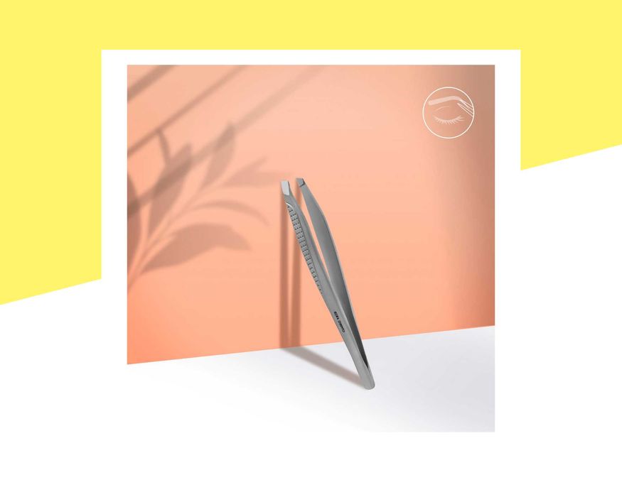 Скосена пинсета за вежди Staleks Classic TC-15/3