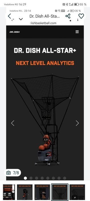 Vând tun / aparat de aruncat mingi baschet