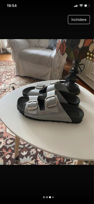 Papuci piele naturala Lawrence Gray