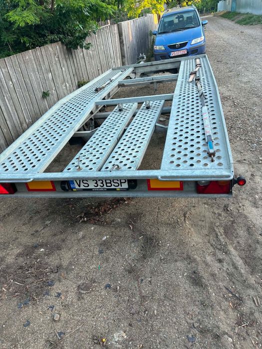 Platformă auto 2 axe BNG 2700 kg – Basculabilă – Stare foarte bună
