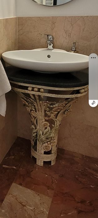 Suport chiuvetă/Măsuță hol intrarea, art deco, fier forjat