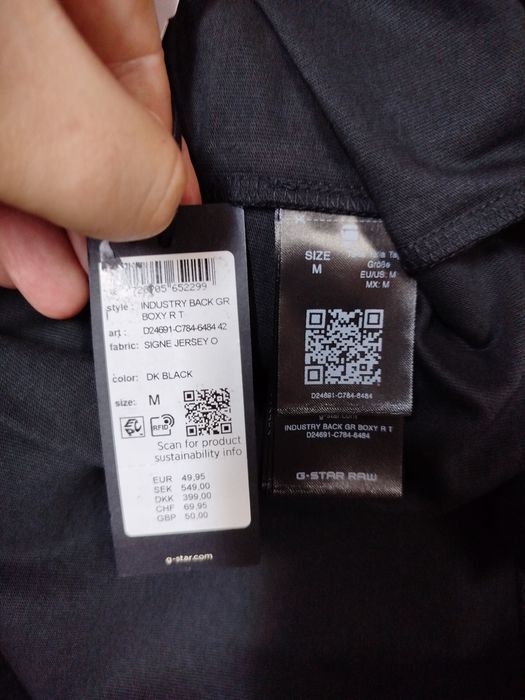 Оригинална тениска G-Star Raw Industry S M L XL XXL мъжка oversize